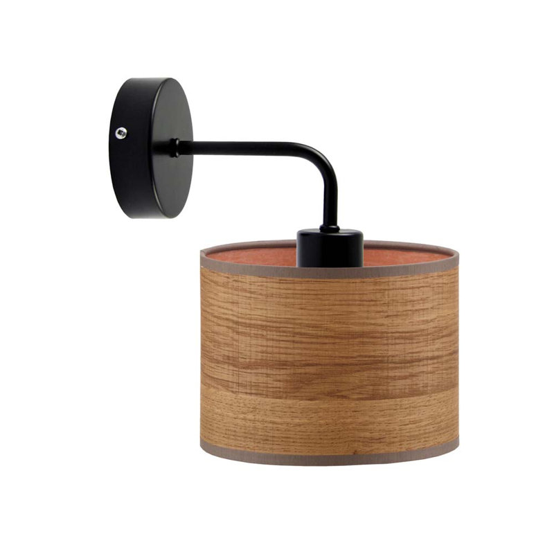 Blaile Steel Armed Sconce, Black, Brown