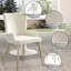 Tufted Velvet Upholstered Parsons Chair in Beige