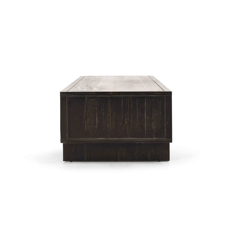 Anton 4-drawer Reclaimed Wood Coffee Table, Black