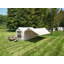 Tapis de camping gonflable avec auvent et pompe à main