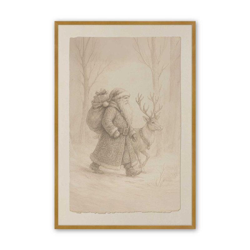 «Old Saint’s Journey», reproduction d'art, Or poli, 11 po x 14 po