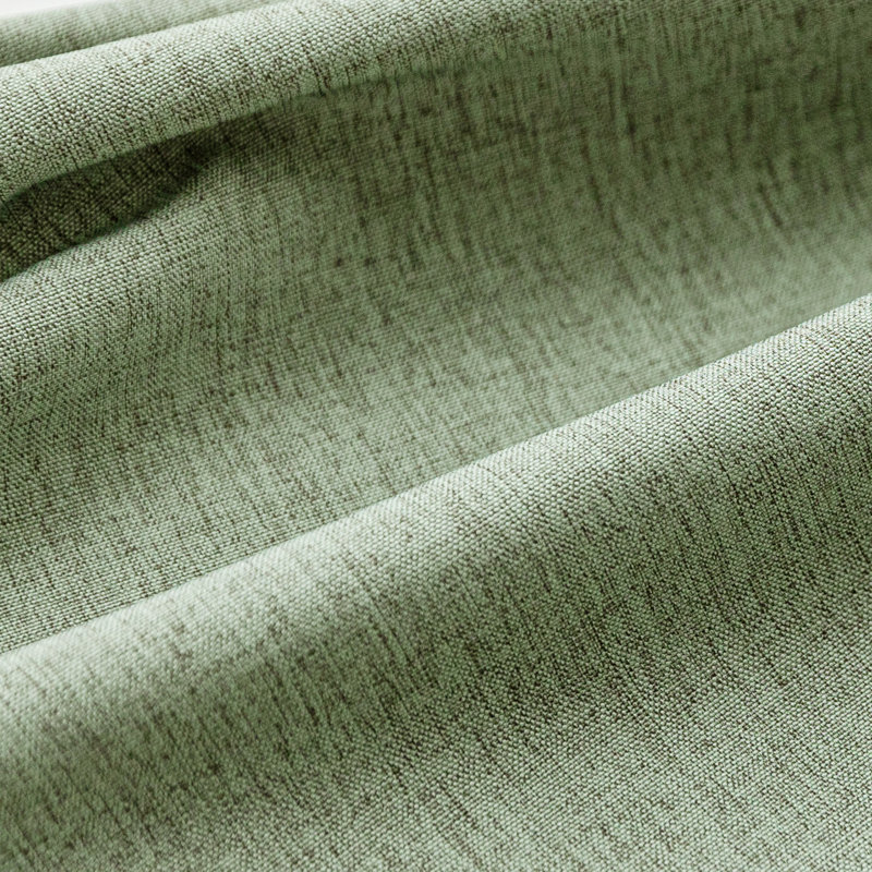 Linen Textured Shower Curtain and Hooks Set, Sage