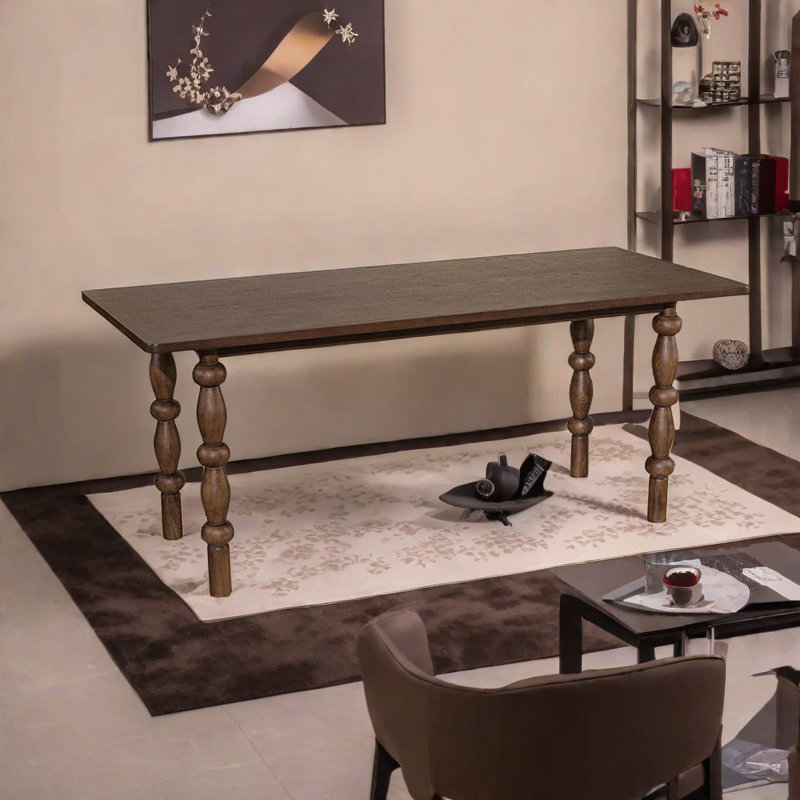 Table de salle à manger rectangulaire 31,4 po Charmica, H 29,1 po x L 55,1 po x l 31,4 po