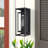 Classic Outdoor Wall Sconce 1 Light Rectangular Metal Frame and Clear Glass Shade Waterproof-1214722348