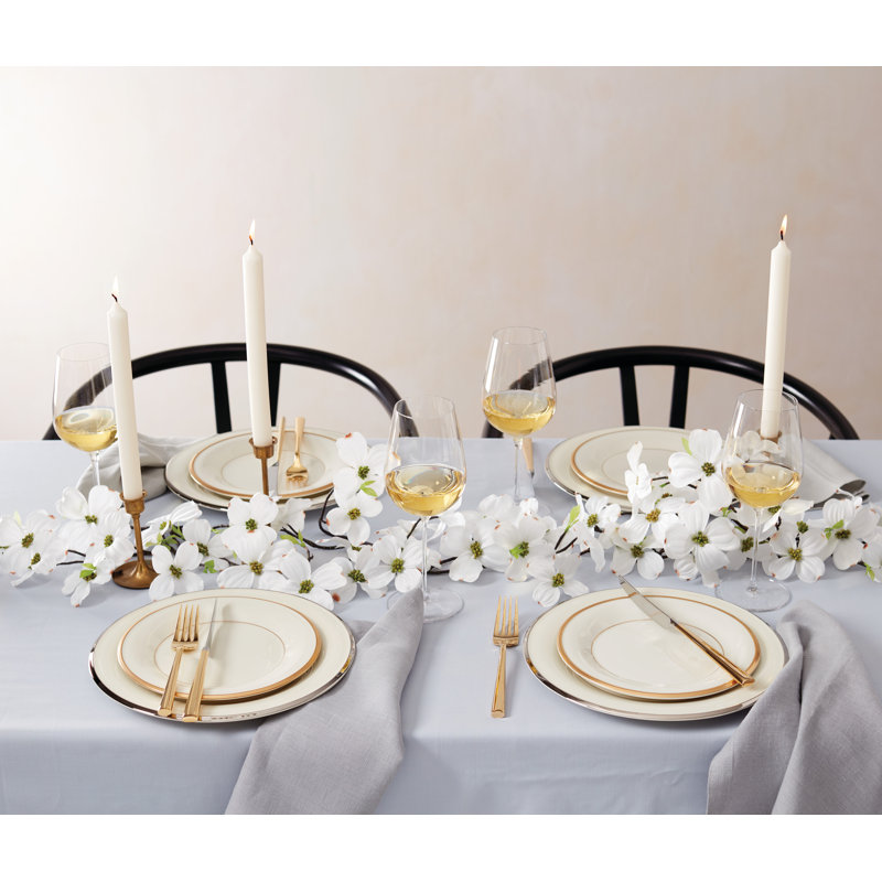 Lenox Solitaire 12-Piece Dinnerware Set, Silver
