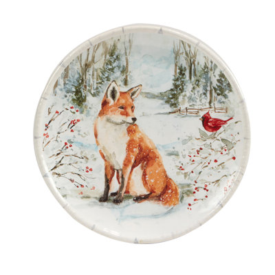 Winter''s Walk Set Of 4 Dessert Plates