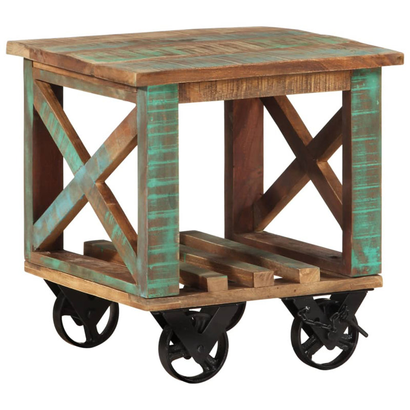 Tangerine Wheel End Table