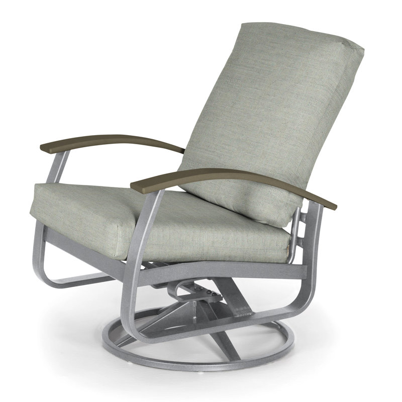 Belle Isle Outdoor Swivel Lounge Chair, Canvas Navy Sunbrella® Canvas, Textured Beachwood, Beachwood P40