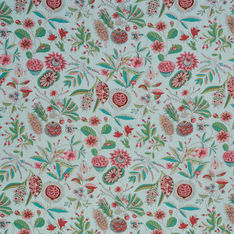 Roca Redonda Fabric, Mineral/Pink 