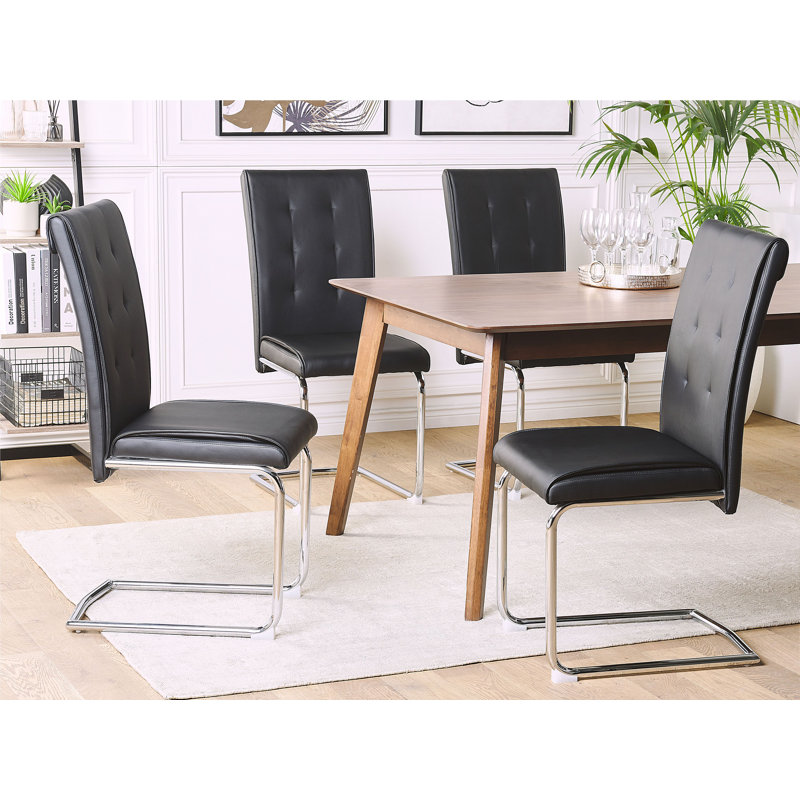 Encinal Upholstered Dining Chair, Black