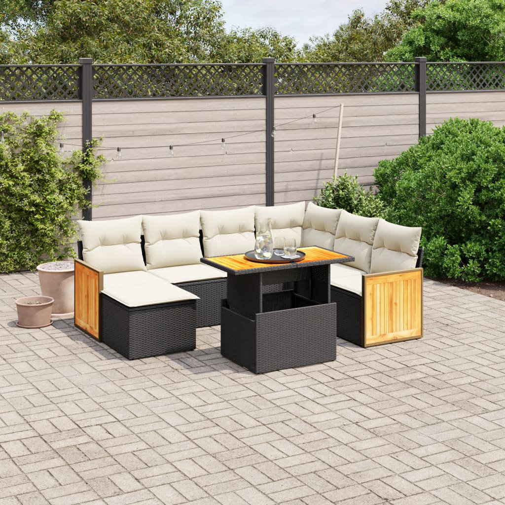 Vidaxl 8-Tlg. Garten-Sofagarnitur Mit Kissen Poly Rattan