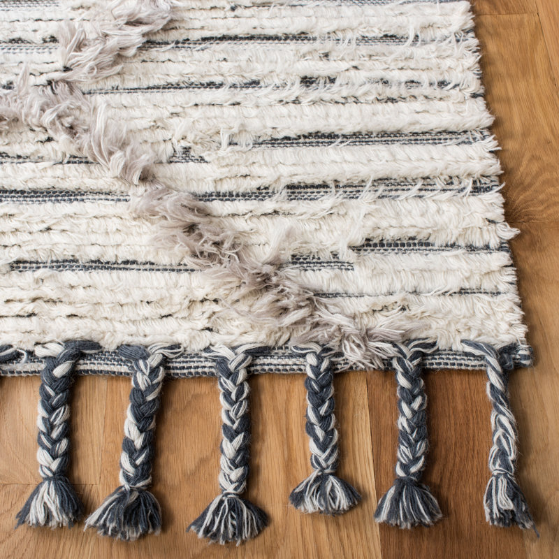 Setser Hand Woven Wool Abstract Rug, Rectangle 3' x 5'