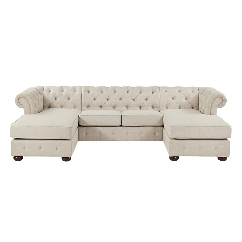 Huskins 115.6'' Upholstered Sofa & Chaise, Beige