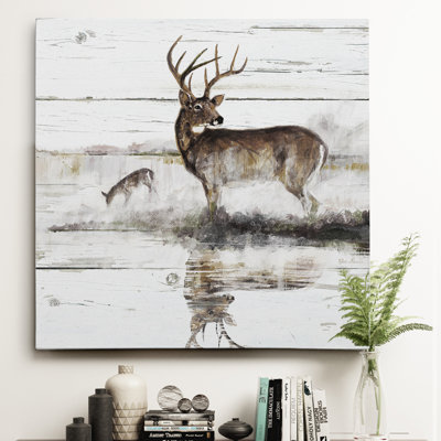" Rustic Misty Deer "