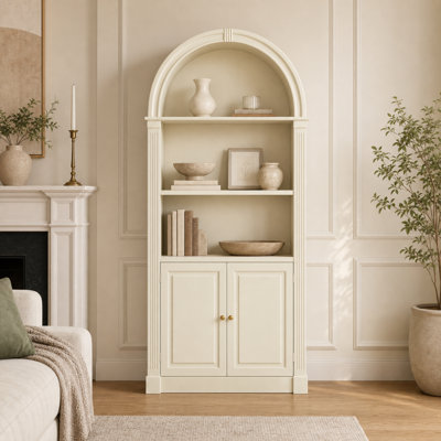 71'' H X 36.4'' W Arched Bookcase