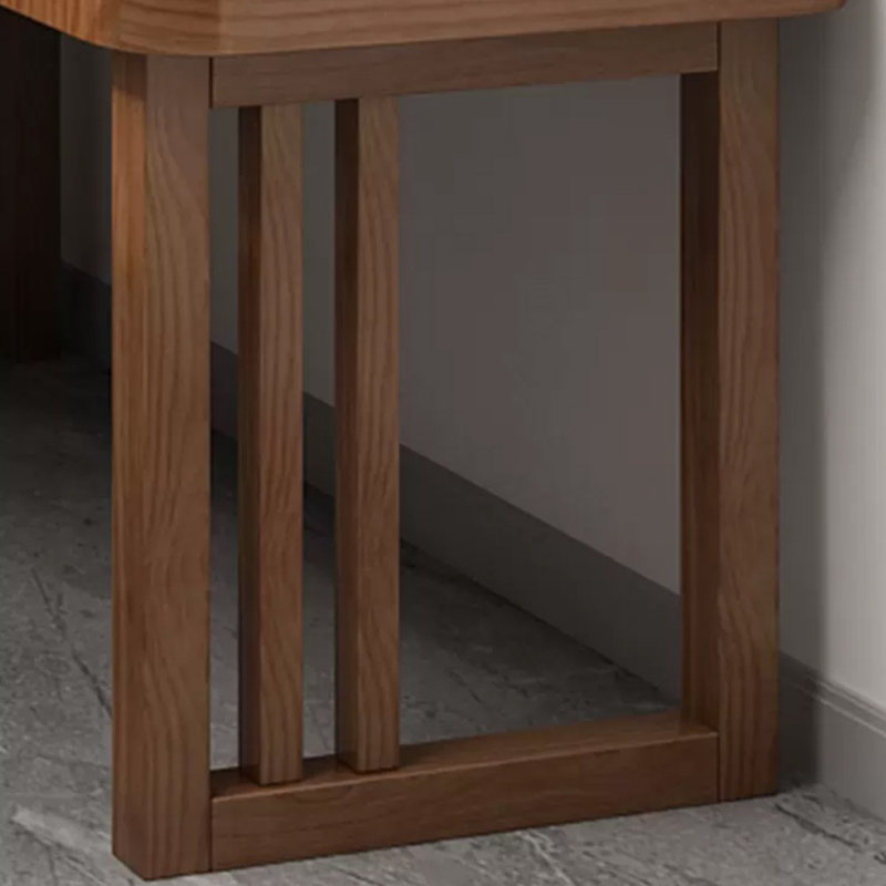 Bureaux rectangulaires en bois massif brun clair, Right Hand Return, H 29,53 po x l 70,87 po x P 47,24 po
