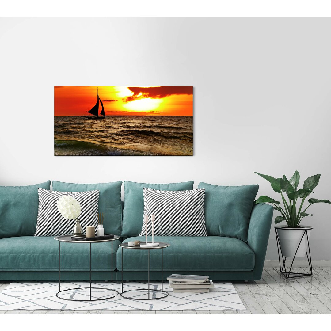 Leinwandbild "Tropischer Sonnenuntergang", Fotodruck