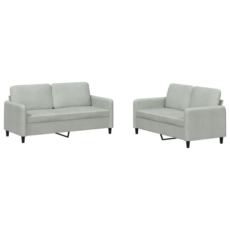 Lynnette 2 - Piece Living Room Set, Light Gray 100% Polyester