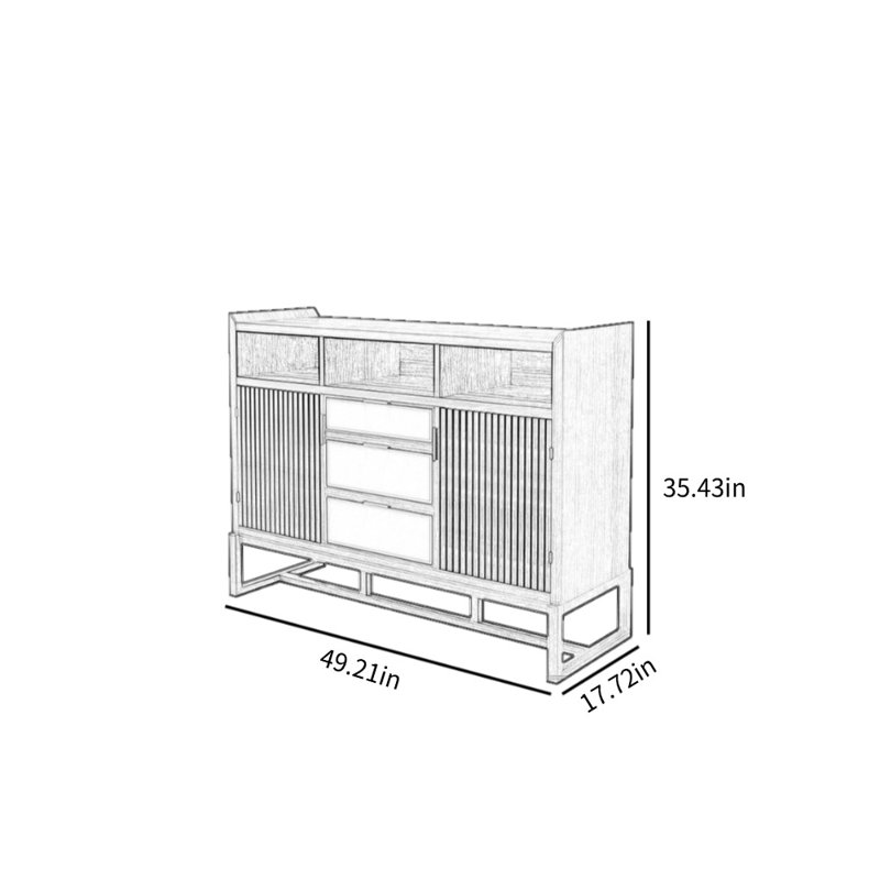 Nouvelle armoire d'appoint de style chinois, H 35,43 po x l 49,21 po x P 17,72 po