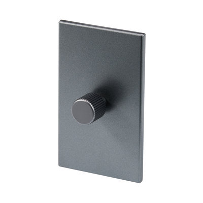 Single Rotary Wall Dimmer In Graphite