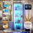 65" Corner Glass Display Cabinet With Led Lights, 4-tier Showcase Display Case With Glass Doors & Human Body Sensor, Curio Cabinet For Collectibles, Figure, Liquor, White-691008550