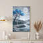 «Blue Tree and Stone Wall» par Moonlit River, art mural sur toile-188893068