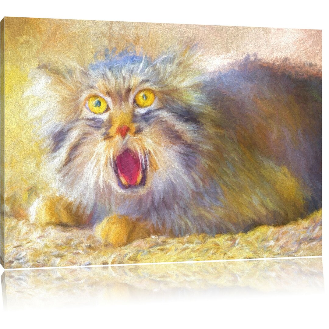 Leinwandbild Scheue Manul