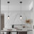 1-light Clear Mini Sphere Pendant Light Transparent Creative Globe Pendant Light