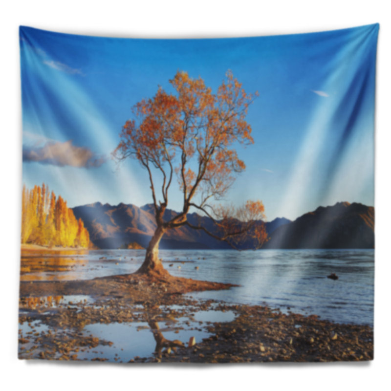 Tapisserie d'automne du lac wanaka en nouvelle-zélande, H 32 po x l 39 po