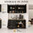 63"W Kitchen Pantry Sideboard Storage Cabinet