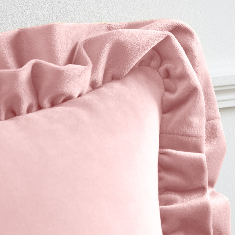 So Soft Touch Double Frill Cushion Cover, Pink