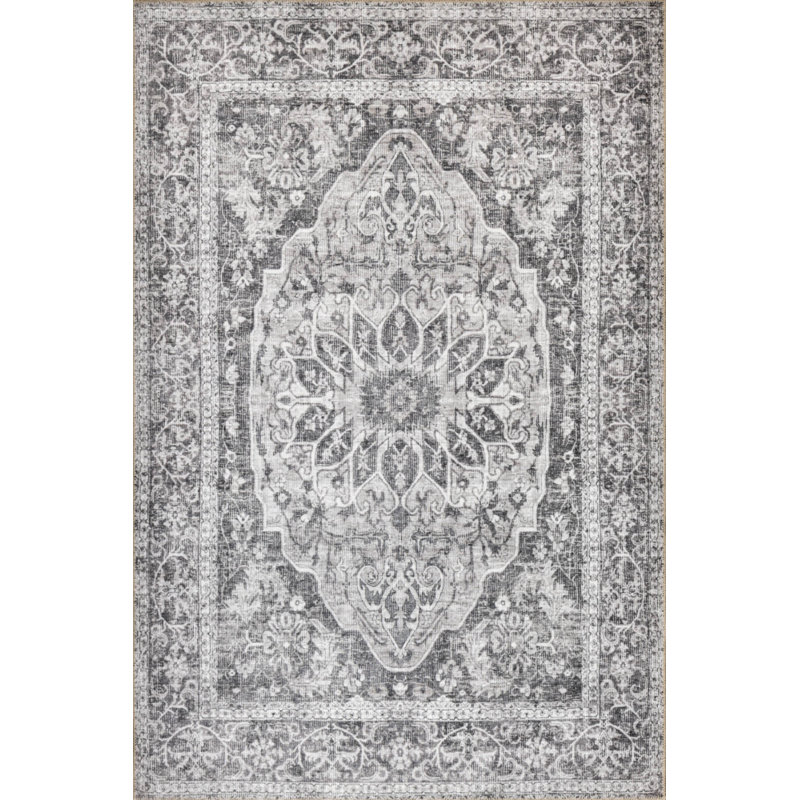 Tapis en chenille lavable Jax Antique Vintage, Carré 6 pi 11 po
