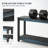 Rectangular Outdoor All-Weather Console Table,Black-110559033