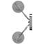 Applique murale candélabre d'intérieur en nickel poli 2 lumières Alesia