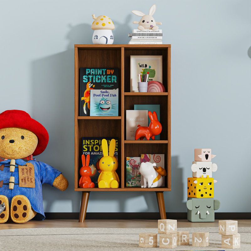 Bibliothèque standard Adisyn Isabelle & Max ™, Noyer héritage, H 36,5 po x l 19,7 po x P 9,4 po