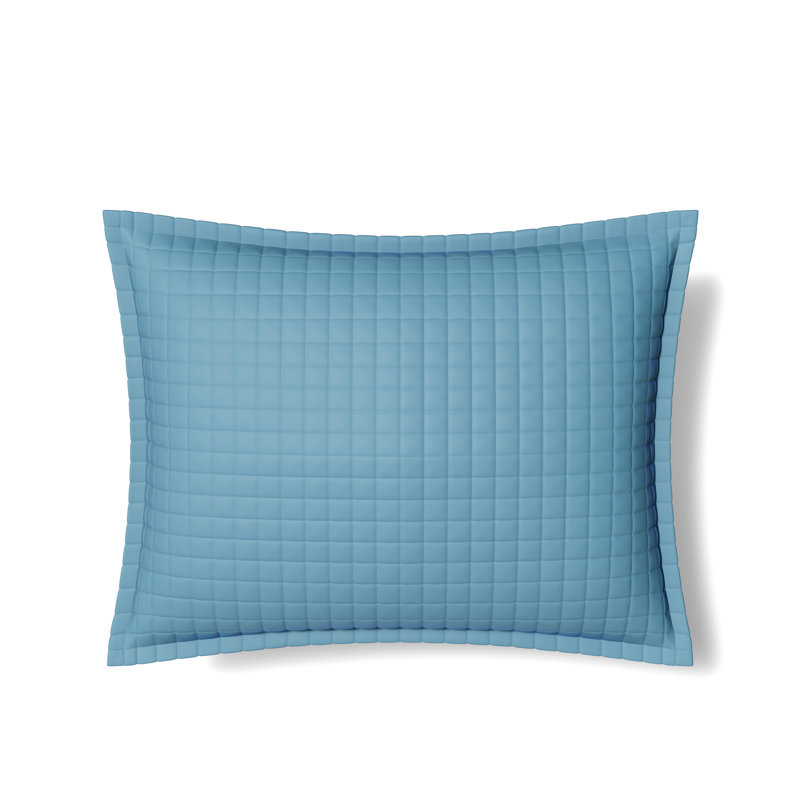 Ready-to-Bed Solid Color 100% Lyocell Sham, Standard Sham, Blue