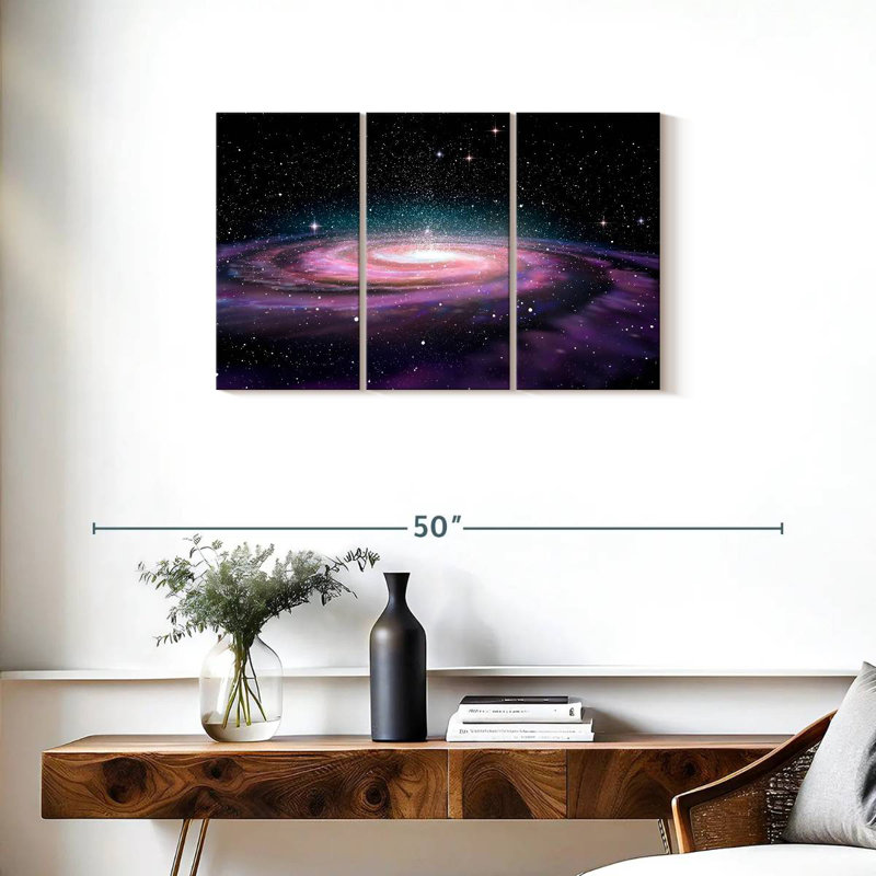 Oberle galaxie spirale de l'espace lointain, H 20 po x l 33 po