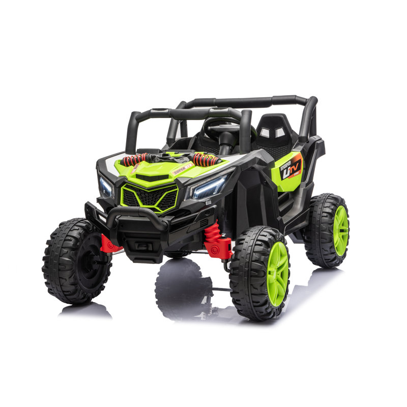 UTV 12V pour enfants avec télécommande, Black/Green