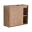 Meuble-lavabo mural 24 po avec lavabo en céramique, porte à fermeture en douceur et tablettes ouvertes, emballage KD