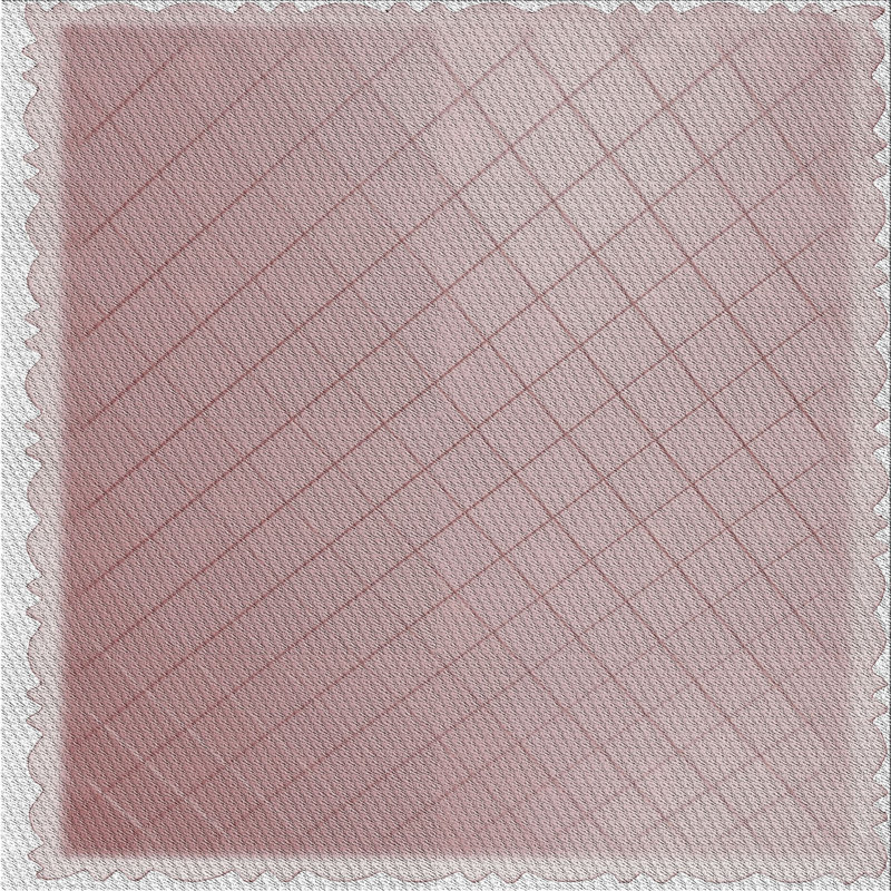 Tapis décoratif rose clair géométrique Pattison, Carré 7 pi