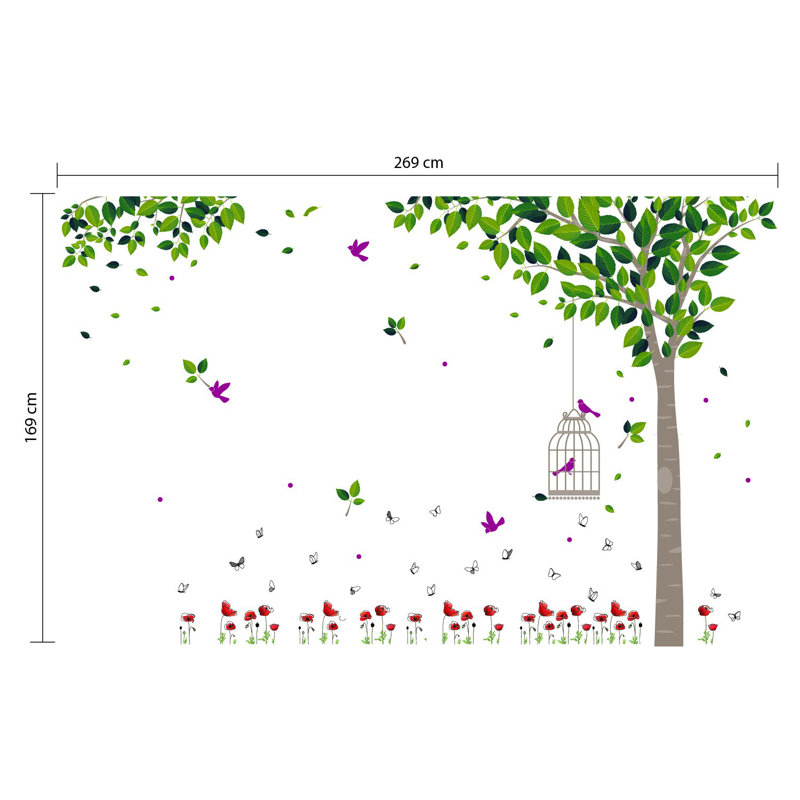 Adhésif décoratif jardin printanier