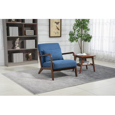 Chaise d'appoint Mid-Century moderne avec structure en bois