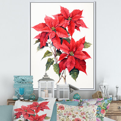«Daichi Poinsettia Flower Mon monochrome Serenity I», reproduction sur toile