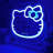 Hello Kitty Kawaii Lighted Makeup Mirror with Adjustable Tilt and Sturdy Metal Base, Lighting Change Button