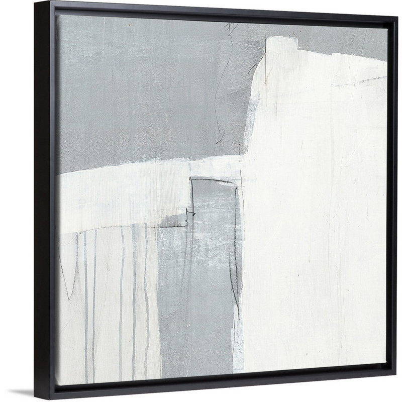"Bordeaux II" par Joshua Schicker, reproduction d'art graphique sur toile, H 38 po x l 38 po x P 1,75 po, Cadre flottant noir