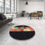Tapis noir/orange/jaune contemporain-2055228511