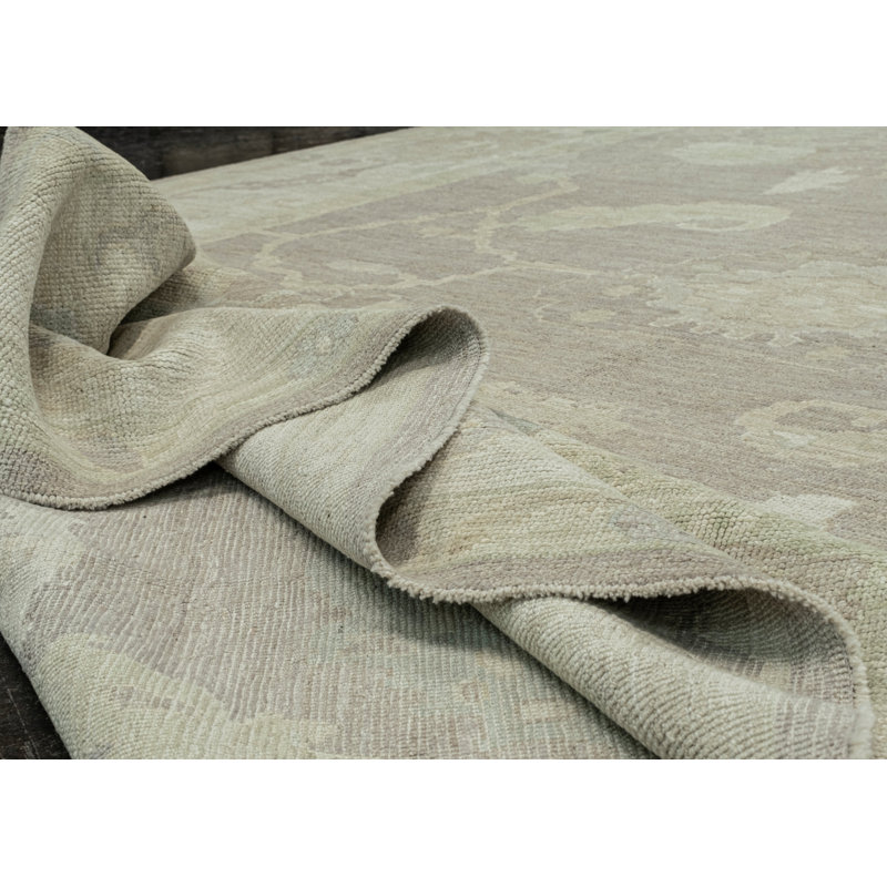 Tapis turc Oushak fait à la main 10 pi 0 po x 14 pi 3 po