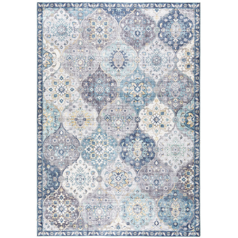 Borealis Flatweave Blue Navy/Green/Taupe, Rectangle 200 x 290cm