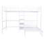 Lit superposé en métal avec bureau intégré, tablettes et échelle-914001446