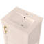 Meuble-lavabo de 20 po avec lavabo, armoire de salle de bain avec porte à fermeture douce, support de rangement et tablette ouverte-111123788